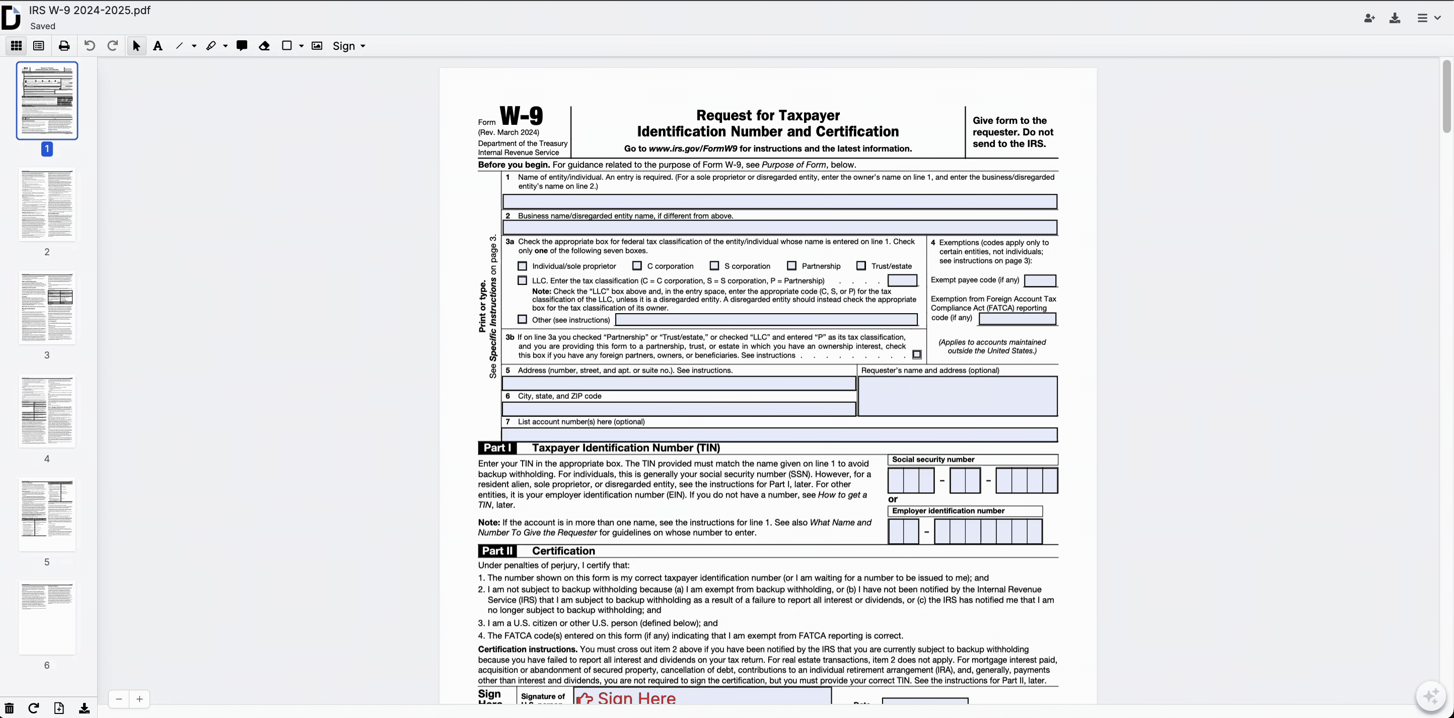DocHub Page controls panel showing multiple document pages for reordering and management.
